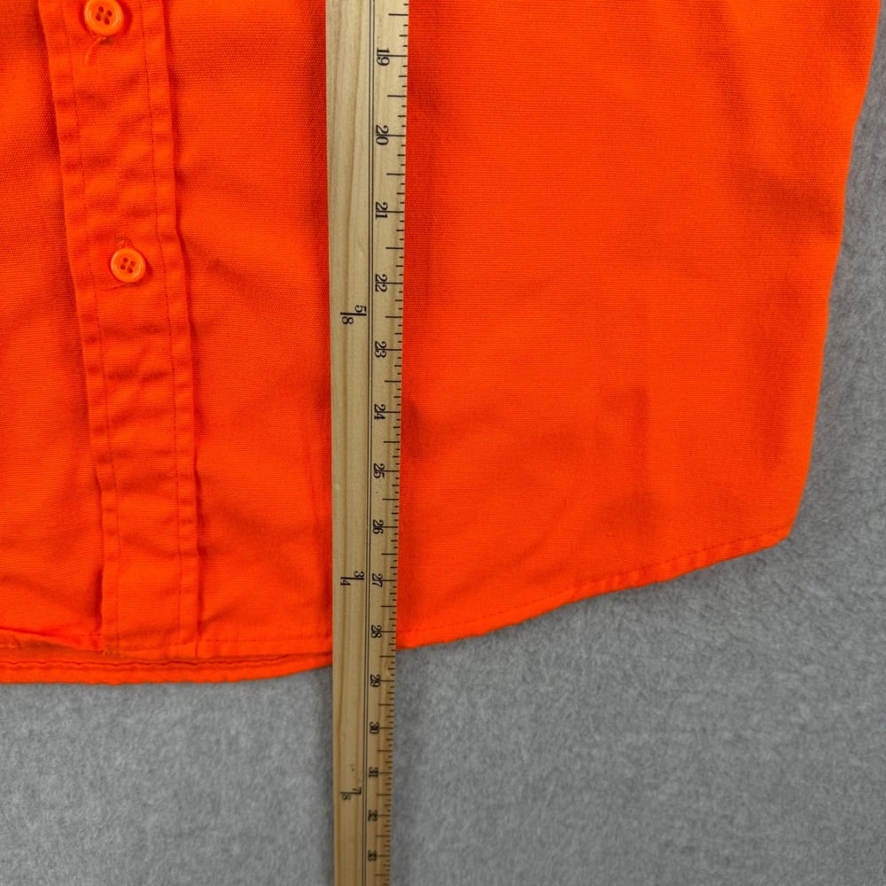 Vintage Five Brother Shirt Men Large Orange Flannel Long Sleeve Hunting USA Made - Picture 8 of 9